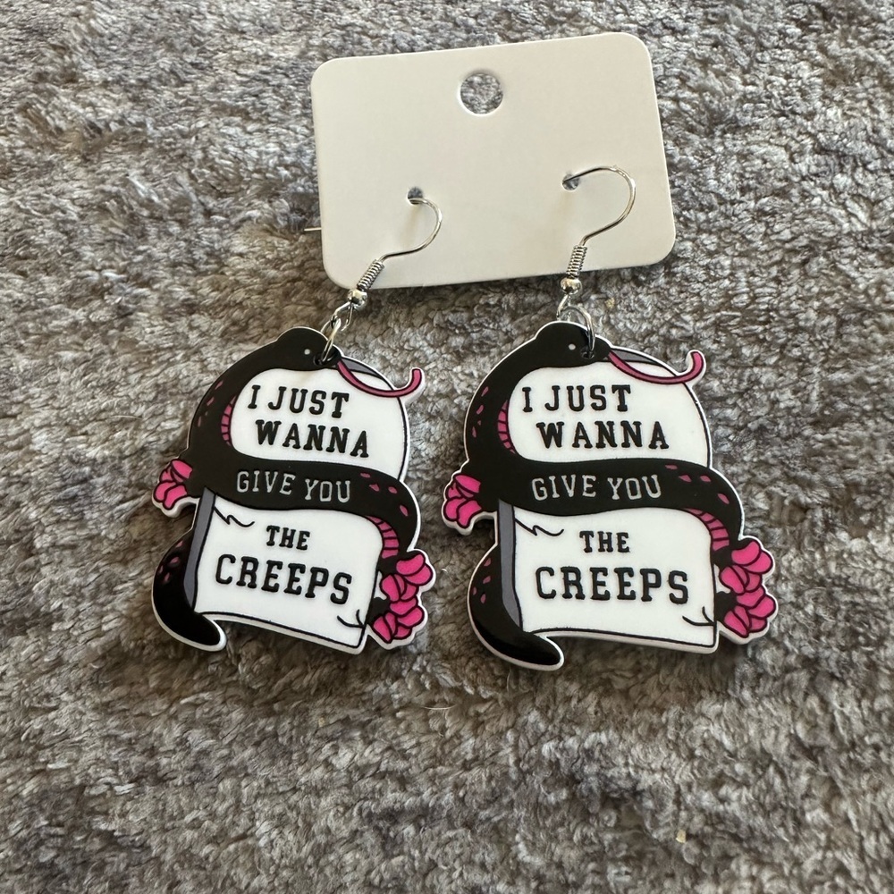 Halloween Tombstone Earrings Acrylic Dangle